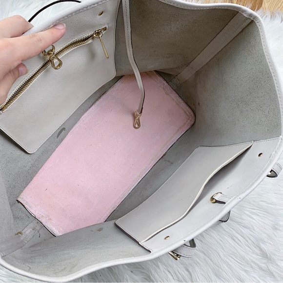 Michael Kors Jet Set Travel Extra Small Carryall Tote Bag Saffiano Leather White - Picture 10 of 11